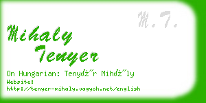 mihaly tenyer business card